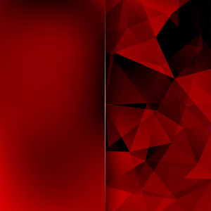 抽象背景的红色 黑色三角形组成。为业务演示文稿或 web 模板横幅传单的几何设计。矢量图