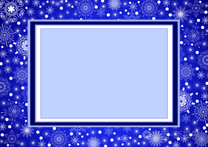 蓝色圣诞框架5