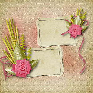 用粉色玫瑰表示祝贺或邀请的卡片