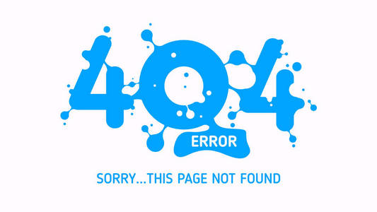 404 液体错误页找不到或设计图形模板