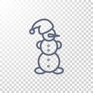 雪人在帽子图标