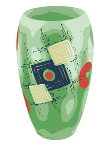 装饰用的绿色花瓶