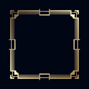 老式复古边框和装饰艺术风格的框架。您设计的的模板。矢量图