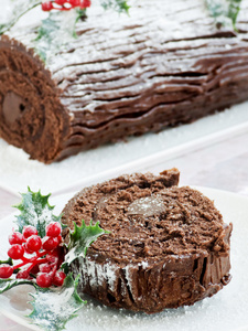 圣诞柴，圣诞节原木形大蛋糕