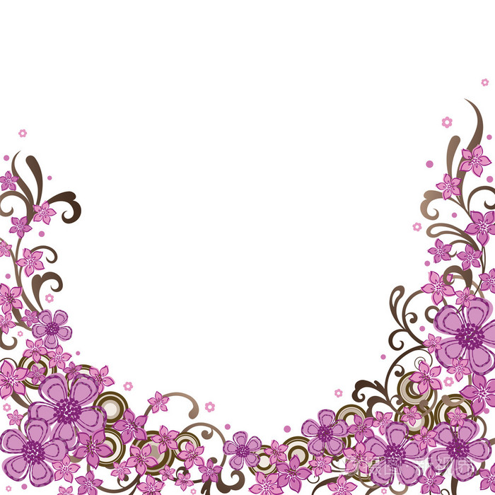 粉红色和棕色花边装饰