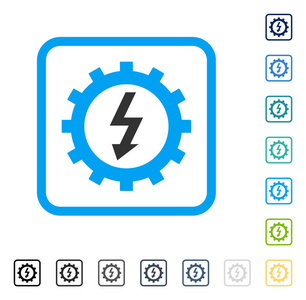 电能量齿轮轮陷害矢量图标