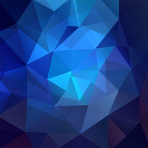 抽象的马赛克背景。三角几何背景。设计元素。矢量图。深蓝色颜色