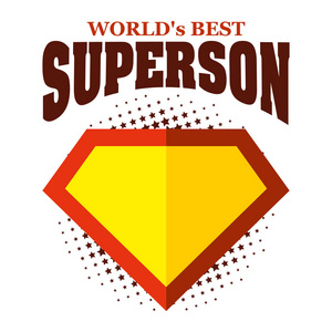 Superson 标志超级英雄世界上最好的