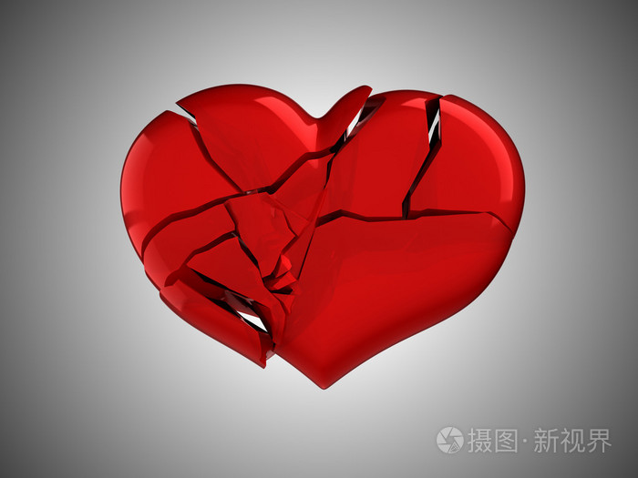 死亡和疾病红心碎心