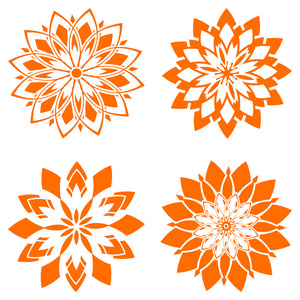 用于设计的抽象花卉的矢量插图。