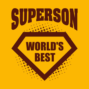 Superson 标志超级英雄世界上最好的
