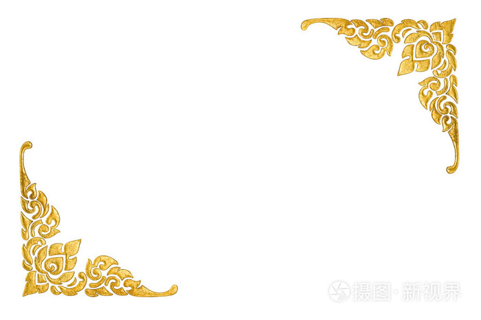 白色背景的孤立泰国画