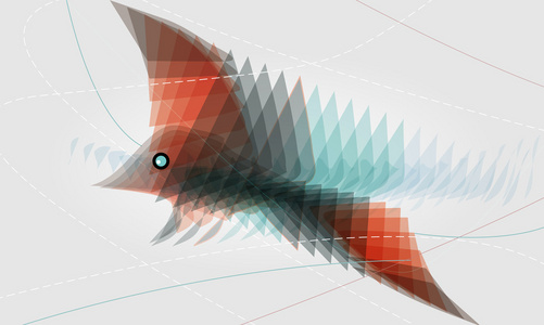 抽象矢量飞鸟