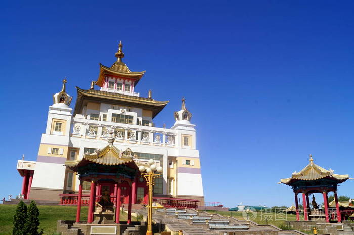 释迦牟尼佛的佛教寺金居处里斯特卡尔梅克共和国俄罗斯