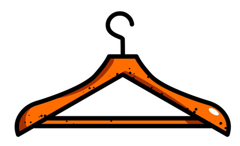 卡通形象的衣架图标照片