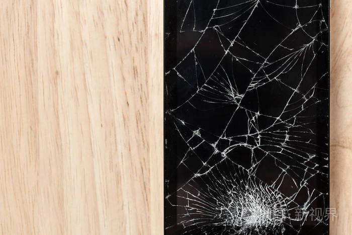 智能手机移动的黑色眼镜顶视图摄影屏幕破裂