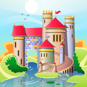 可爱的城堡的插图