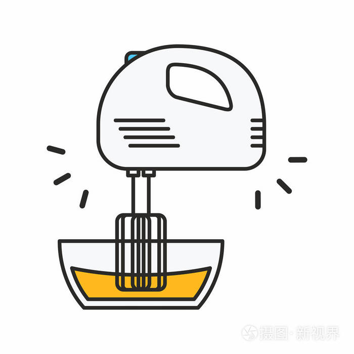 厨房搅拌机图标插画-正版商用图片01seft-摄图新视界