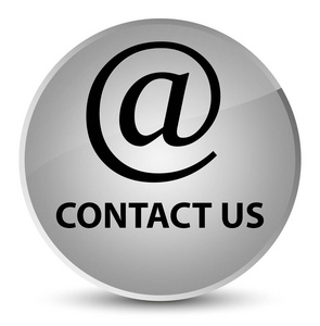 联系我们 电子邮件地址图标 优雅白色的圆形按钮