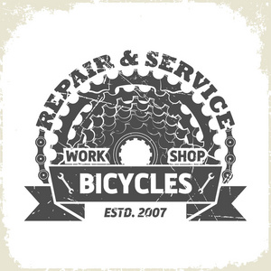 自行车单色链轮徽标