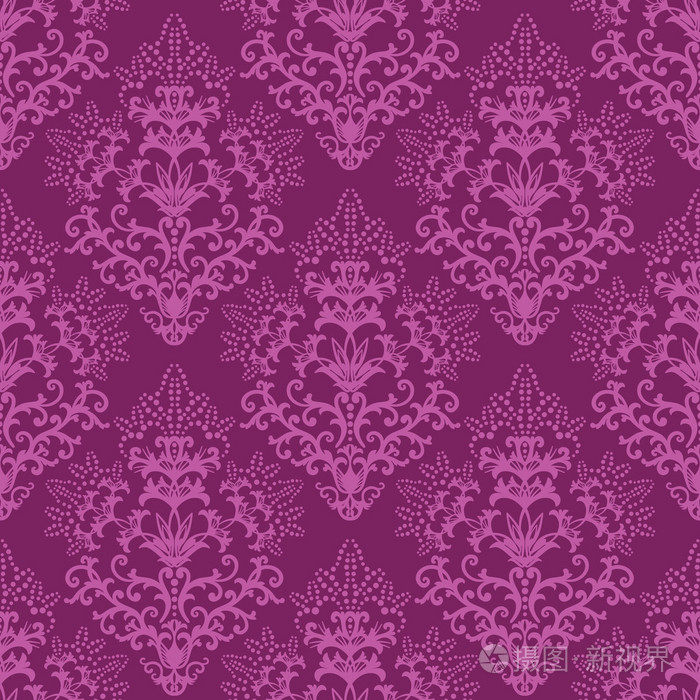无缝紫花壁纸插画 正版商用图片01sn3f 摄图新视界