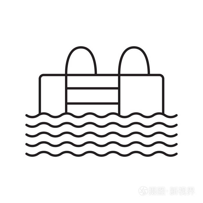 游泳池线性图标插画-正版商用图片01sqtp-摄图新视界