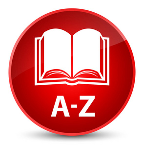 AZ 书图标 优雅红色圆形按钮
