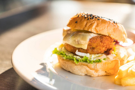 汉堡炸鸡汉堡图片