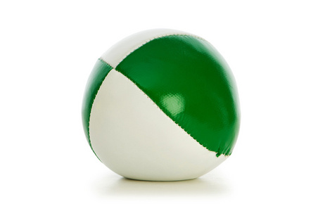 绿色应力球隔离在白色上