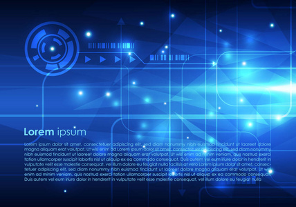 在蓝色颜色矢量抽象高科技背景照片