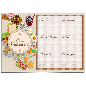 菜单食品餐厅模板设计手绘图形图片