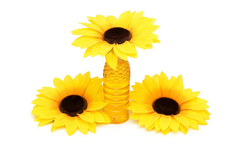 梵高三朵向日葵图片