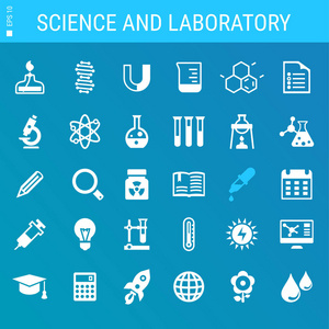 科学和实验室图标集合