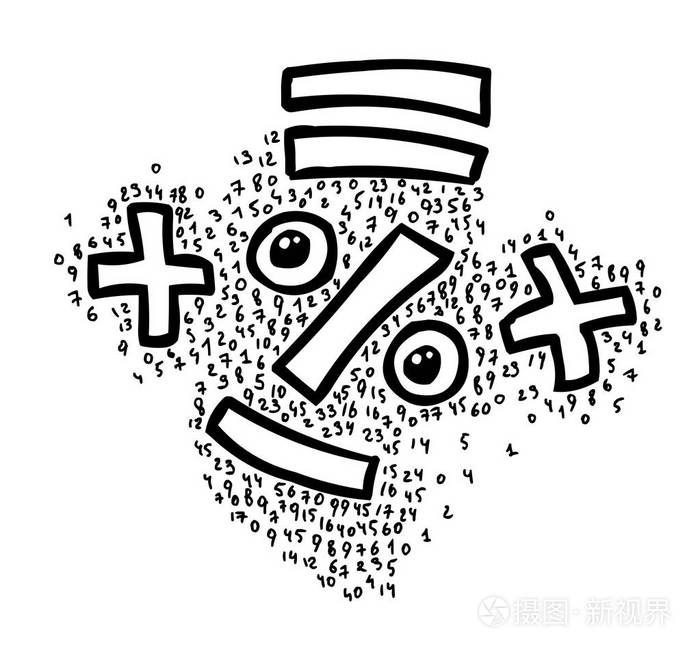 卡通形象的数学插画-正版商用图片01tq00-摄图新视界