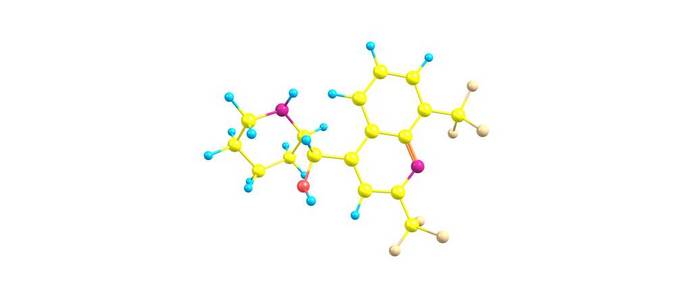 甲氟喹分子结构上白色孤立