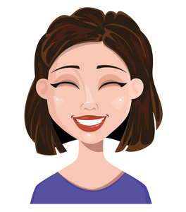 面部女卡通图片