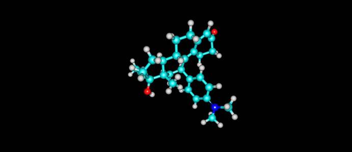 米非司酮分子结构上黑色孤立