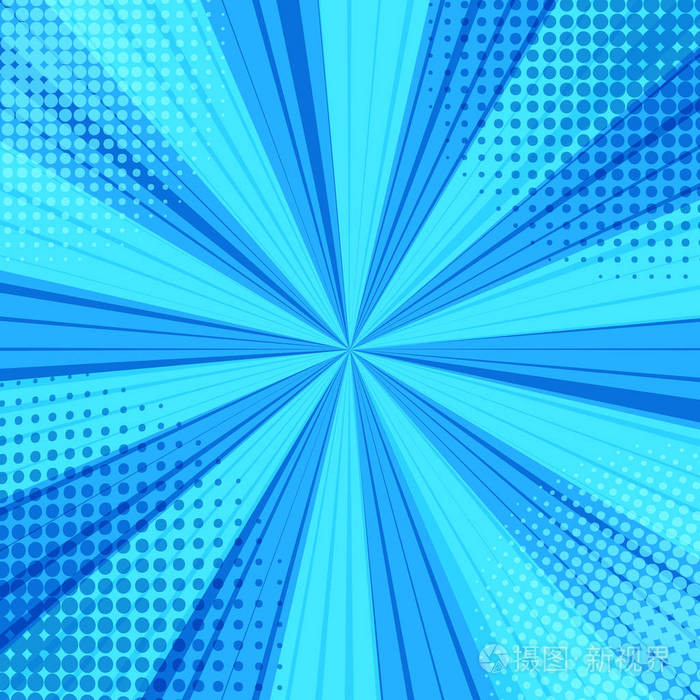 漫画书页蓝色空白背景