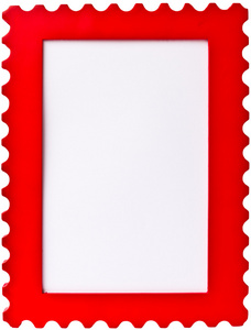 红色邮票帧照片图像