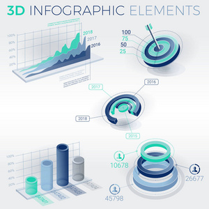 3d 信息图表元素