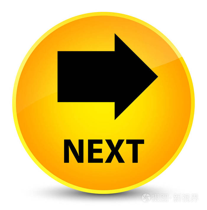 下一步优雅黄色圆形按钮