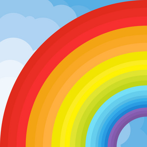 云层中的彩虹图片