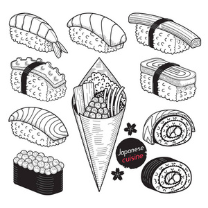 三文鱼涂鸦图片