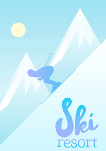 一个滑雪胜地的海报