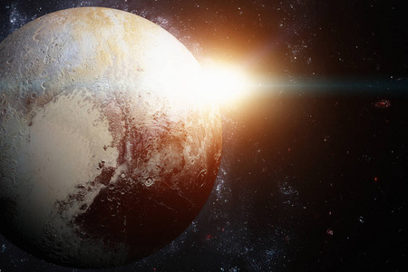 太阳能系统冥王星.它是一颗矮行星在柯伊伯带照片