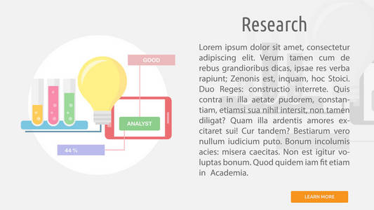 研究概念横幅