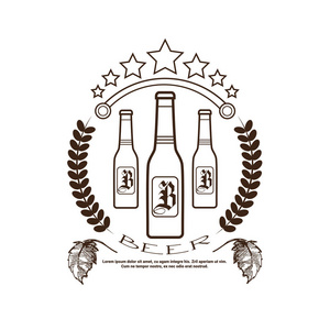 慕尼黑啤酒节啤酒节徽标节日装饰海报设计