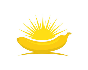香蕉 Logo 模板矢量图