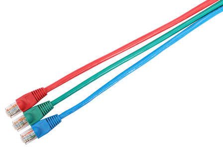 带有连接器RJ45的3套彩色贴片线