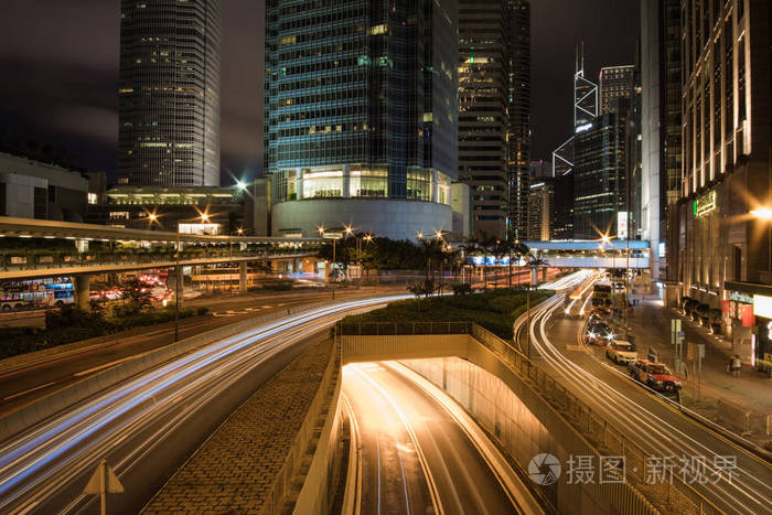 香港中央在晚上